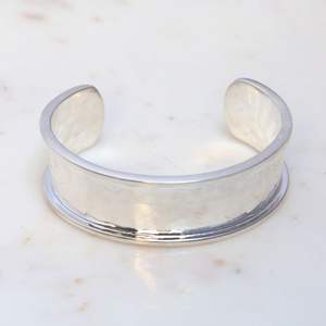 Indian Manufacturer Elegant Open <b>Bangle</b> Bracelet for <b>Women</b> Brass <b>Silver</b> Plated with Custom Engraved Text Designer Jewelry - Product Image 4