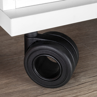 Ruedas de Plástico con Base de Acero Pintado de Negro Emuca España, Modelo 2041214, Juego de 4, 65 mm de Diámetro, Placa de Montaje