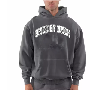 Sudaderas con capucha y pulóver de punto para hombre de talla grande, forro polar liso con estampado de soplo de invierno, antiretráctil de Bangladesh - Product Image 3