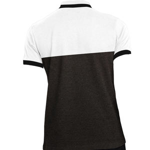 Polo personalizado de hombre con logotipo bordado y estampado en dos tonos de algodón 100%, Polo de golf de secado rápido, Polo personalizado - Product Image 2