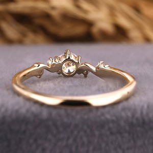 Women's Trendy Style Solitaire Engagement & Wedding Ring 14k/18k Gold 925 <b>Silver</b> Lab Grown Moissanite IGI Certified for Parties - Product Image 3