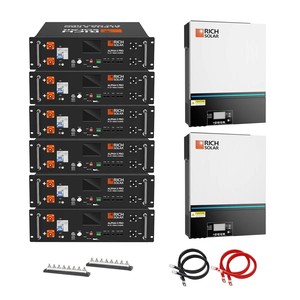 RI CH SO LAR Off-<b>Grid</b> <b>System</b> Kit 13,000W 120240V Output, 48VDC(30.72kWh AL P HA 5 PRO Server Lithium Iron Phosphate Battery) - Product Image 2