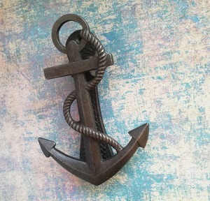 Cabestrillo de hierro macizo para puerta, cuerda náutica y ancla de Metal para casa, ganchos de anclaje de hierro para pared - Product Image 3