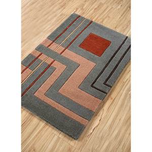 Alfombra de Lana con Patrón Geométrico Azul Aprezo, Hecha a Mano, Rectangular de 9x12, para Pasillo, 10 mm, Viscosa, Tac-7079, para el Hogar, Alfombras Jaipur ZA - Product Image 2