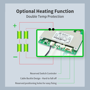 Jiabaida cao hiện tại phần cứng <span class=keywords><strong>BMS</strong></span> 3S/4S 12V LiFePO4 Pin <span class=keywords><strong>BMS</strong></span> 120A 100A 50A bảo vệ ban <span class=keywords><strong>BMS</strong></span> với Temp cảm biến - Product Image 3