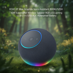 ECHO <span class=keywords><strong>DOT</strong></span> Max Graphite ระบบสั่งงานด้วยเสียง B0DKLFHZDH ซับวูฟเฟอร์ 30W ลำโพงไร้สาย ไฟ RGB LED ช่องเสียบ USB AUX กันน้ำ แบตเตอรี่ในตัว - Product Image 3