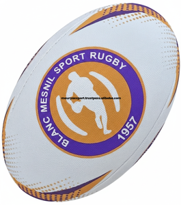 Ballon d'entraînement de rugby de marque personnalisée taille-5 Football pour l'entraînement et la pratique - Product Image 2