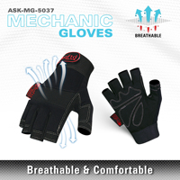 Gants tactiques Gants de sport tactiques en cuir synthétique noir sans doigts avec paume et coutures durables