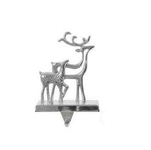 Soporte de calcetín de Navidad de ciervo de metal dorado brillante - Product Image 5