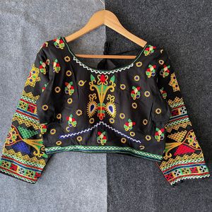 Navratri คอลเลกชั่นใหม่ผ้าคอตตอนแบบพิเศษพร้อมเสื้อทำงานปักลายแฟชั่นสำหรับผู้หญิง - Product Image 6