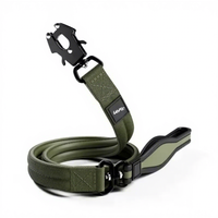 Collier et laisse tactiques pour chien, résistants, testés sous pression, avec boucle en métal classique, rembourrés en mousse solide, doublés en néoprène, avec poignée souple