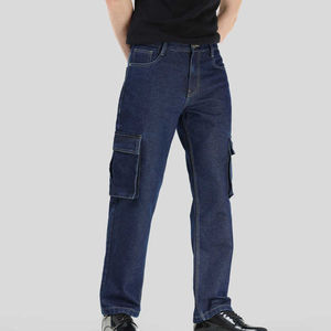 Jeans streetwear personnalisés, coupe hip-hop, pantalon pour homme, denim, jeans pour homme avec logos personnalisés - Product Image 6