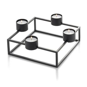 Soporte de vela hecho a mano de diseño creativo con cuatro cabezas desmontables, soporte de vela de Metal negro para decoración del hogar, iluminación, decoración artística - Product Image 4