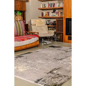 Tapis plat moderne MD009 beige à tissage texturé doux et durable pour les adolescents motif de couloir rectangulaire pour le salon de la maison - Product Image 5