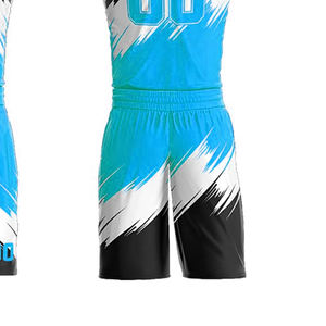 Maillot de basket-ball personnalisé Kit d'équipe pantalon col en V imprimé par sublimation haut de gamme respirant fabriqué au Pakistan de haute qualité personnalisé - Product Image 4