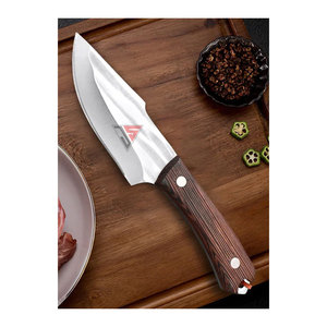 Cuchillo de caza afilado forjado hecho a mano hecho de hoja de acero de Damasco, mango de madera - Product Image 5