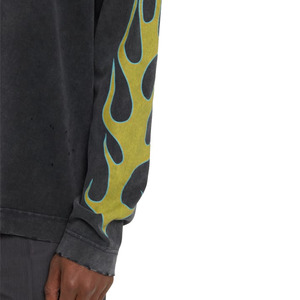 Fabricants personnalisés T-shirt à manches longues décontracté à double couche pour hommes Chemise à manches longues délavée vintage en détresse - Product Image 6