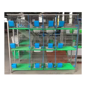 Hot sale cages for mother and baby breeding rabbit 3 tiers 12 holes rabbit cage
