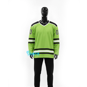 Maillots de hockey sur glace personnalisés OEM 100% polyester respirant imprimé par sublimation Logo d'équipe Uniforme d'entraînement Vente en gros - Product Image 3