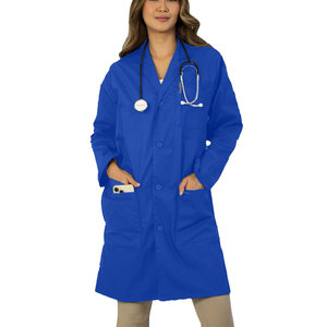 Mezcla de algodón ajuste profesional OEM mujeres laboratorio batas manga larga uniformes médicos 2025 en tamaño adulto - Product Image 1