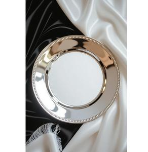 Assiette de présentation décorative en acier inoxydable en gros, sous-assiette argentée pour restaurant et hôtel, traiteur d'événements, sous-assiette en métal - Product Image 3