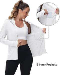 Veste polaire à capuche respirante pour femme pour toutes les saisons traitement tricoté pour l'hiver - Product Image 2