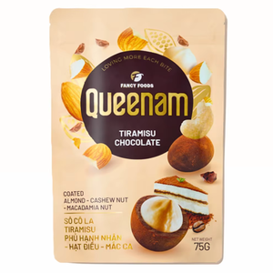 Fournisseur d'exportation vietnamien OEM/ODM HALAL Dragées au chocolat de haute qualité 75G Tiramisu enrobé d'amandes, de noix de cajou et de noix de macadamia Prix attractif - Product Image 1