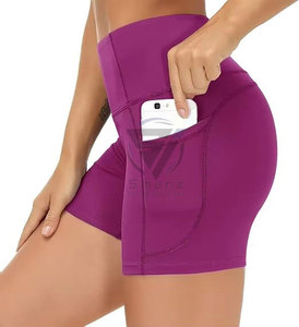 Vente chaude sans couture en forme de V taille Yoga Shorts respirant bout à bout femmes vêtements de sport été haute élastique personnalisé Yoga Shorts - Product Image 4