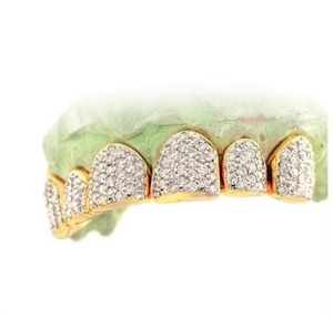 Grill à dents Hip Hop de luxe Grillz ou diamants naturels disponibles à bon prix Fourniture directe en usine - Product Image 4