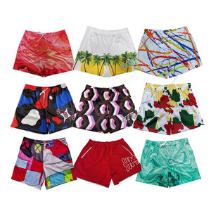 <b>Men's</b> 2-in-1 Gym <b>Shorts</b> Custom Logo Polyester Breathable <b>5</b> <b>Inch</b> <b>Inseam</b> Double Layer with Rash Guard Mesh Design - Product Image 1