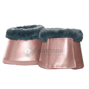 Botas de campana de caballo personalizadas impermeables de cuero PU exterior duradero absorción de impacto forro de poliéster de peluche suave para entrenamiento y equitación - Product Image 1