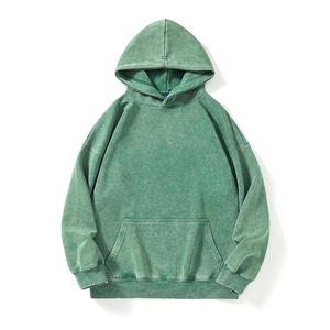 Sweat à capuche vintage lavé à l'acide personnalisé imprimé éponge française pour hommes Style hivernal décontracté avec col à capuche - Product Image 6