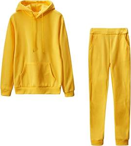 Conjunto de chándal transpirable y cómodo para mujer, traje deportivo cálido, chándal liso para estampado - Product Image 1