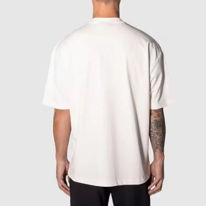 Camiseta de Manga Corta de Algodón Grueso, Estilo Vintage, Personalizada, Ropa Urbana, Impresión Serigráfica, Lavada, del Fabricante - Product Image 4