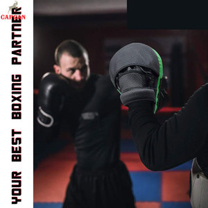 CAPCAN INTERNATIONAL High Quality Leather Boxing <b>Focus</b> <b>Pad</b> Hook Loop Closure Customizable Design for Adult Training Wholesale - Product Image 4