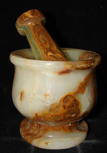 Juego de Mortero y Pilón de Ónix Verde Claro Moderno, Piedra Natural Ecológica, Molinillo de Hierbas y Especias, Utensilio de Cocina - Product Image 3