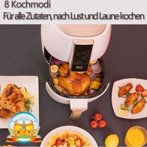 หม้อทอด4L อเนกประสงค์ขนาดใหญ่1400วัตต์พร้อมระบบควบคุมแบบดิจิตอลการปรุงอาหารแบบไร้ไขมันและไขมันต่ำง่ายเพื่อสุขภาพเราปลั๊ก - Product Image 3