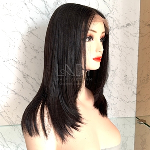 Peluca hueso corte recto capa frontal HD encaje 100% cabello humano vietnamita al por mayor - Product Image 2