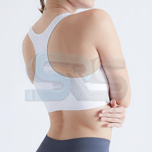 สปอร์ตบราไร้รอยต่อสำหรับผู้หญิงชุดออกกำลังกายเล่นฟิตเนสบราเล่นโยคะย้อมสีธรรมดาปรับได้ - Product Image 3