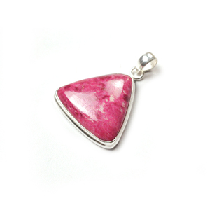 Handmade Thulite Gemstone Triangle <b>Pendant</b> 925 Sterling Silver Smooth <b>Pendant</b> Jewelry <b>for</b> Women Bulk Price - Product Image 2