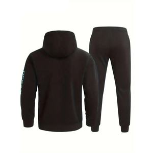 Conjunto Deportivo Casual para Hombre, 2 Piezas, Sudadera con Cremallera Completa y Pantalones de Jogging de Manga Larga para Invierno, Teñido en Prenda, Superventas - Product Image 3