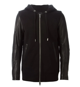 Sudadera con Capucha Negra Personalizada 2026 con Diseño Único, Colores y Mangas de Cuero Transpirable para la Temporada de Invierno en Estilo Americano - Product Image 4