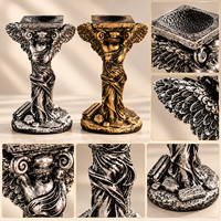 Support de sphère en résine, déesse à bras cassé, statue ailée vintage, support de boule de cristal, base de présentation pour décoration intérieure