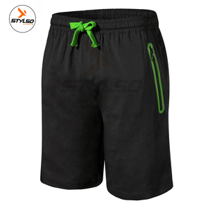 กางเกงขาสั้นผ้าฝ้ายระบายอากาศได้ดีสำหรับผู้ชายกางเกงขาสั้นเอวยางยืดมีเชือกรูดมีกระเป๋าด้านข้างสำหรับฟิตเนสยิมไซส์ใหญ่พิเศษออกแบบได้ตามต้องการ - Product Image 2
