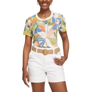 T-shirt de sport décontracté à col rond pour femmes T-shirt d'été respirant à séchage rapide imprimé sur toute la surface écologique 100% coton - Product Image 2