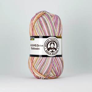 Ören Bayan Madame coton multicolore 100% fils à bout ouvert 100 grammes El Örgü İpi 451 haute régularité pour tricot à la main tricoté teint - Product Image 1