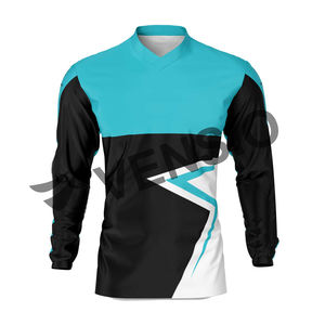 Maillot de motocross personnalisé de qualité supérieure, manches longues pour homme, respirant, en coton et polyester, vêtements de sport, chemise de vélo - Product Image 1