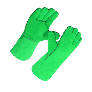 Guantes de soldadura de cuero personalizados Agregue su nombre o diseño Pedido a granel Soluciones rentables Guantes de cuero para hombres - Product Image 4