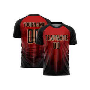 Conjunto de Camiseta de Fútbol Sublimada Personalizada, Estampado Geométrico Morado y Dorado, Secado Rápido, Unisex, Manga Corta, Ajuste Atlético, Ropa Deportiva para Adultos - Product Image 5