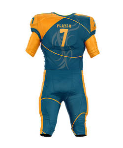 2025 meilleurs uniformes de Football américain sublimés personnalisés usine en gros maillots en sergé manches courtes pour la saison estivale - Product Image 5